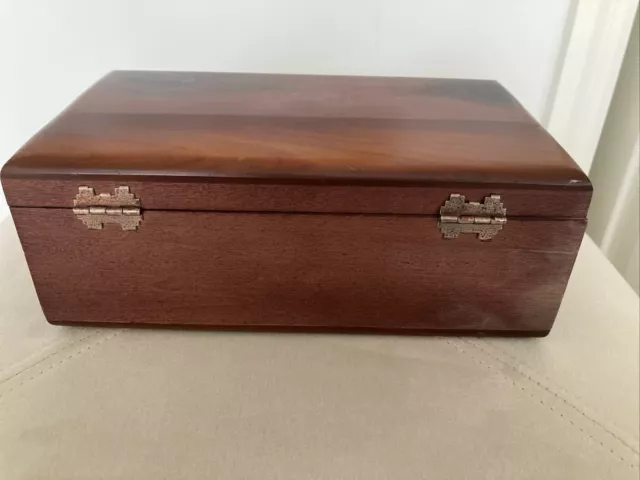 Wooden Box Mini Lane Red Cedar Chest with Hinged Lid No Key Made In USA 3