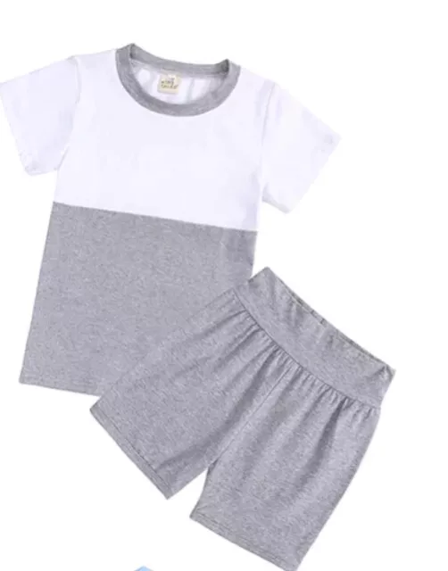 Toddler Unisex Short Sleeve T-Shirt + Shorts Tracksuit Summer Outfit Clothes Set