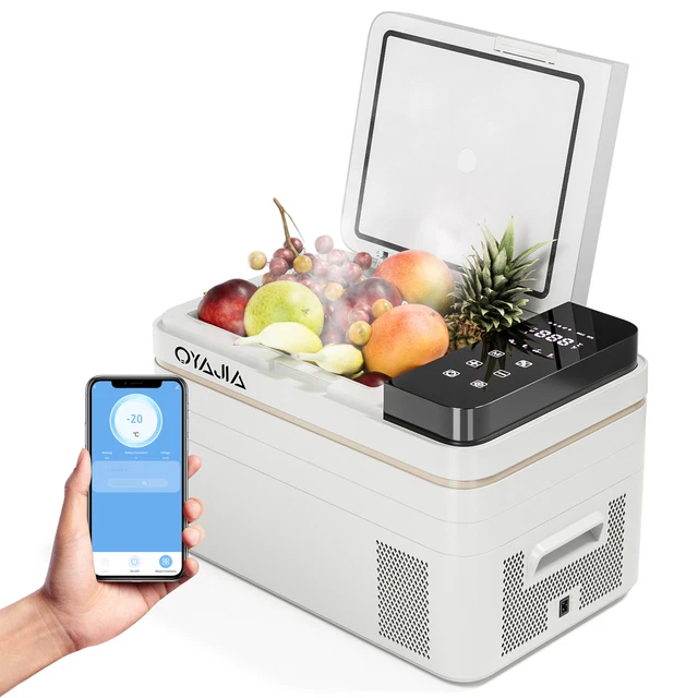 Camping Khlschrank OYAJIA Kompressor-Khlbox 28L  Mini Khlschrank Fr  Auto, LKW & Camping (-20C Bis +20C) Mit APP-Steuerung