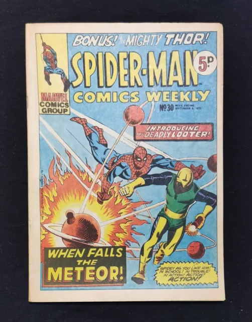 Spider-man Comics Weekly No. 30 1973 - - Classic Marvel Comics (also THOR)