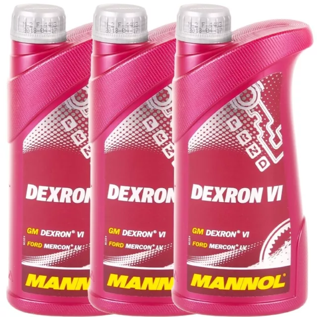 3L MANNOL ATF AUTOMATIK GETRIEBEÖL passend für OPEL DEXRON VI 6 FORD Mercon LV