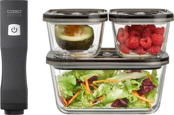 Caso Vakuumiergerät Vacu OneTouch Eco-Set Schwarz, Akkubetrieb, NEU + OVP 2