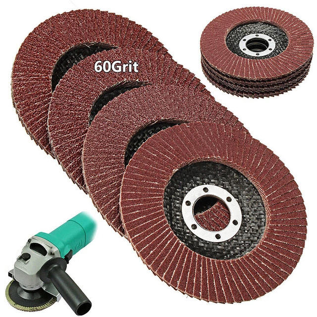 115mm/4.5'' Flap Wheels Grinding Sanding Discs 60 Grit Angle Grinder ZIM.pj