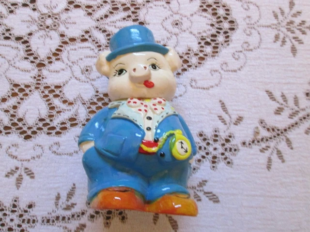 Vintage Plastic Pig Bank 6 1/2" ~ Cute!