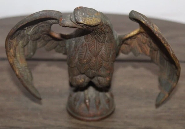 Antique CAST METAL American Eagle FLAG FINIAL TOPPER