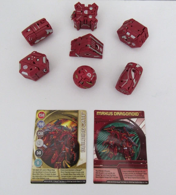2009 BAKUGAN BATTLE BRAWLERS 7-in-1 MAXUS DRAGONOID COMPLETE w/ EXCLUSIVE CARDS