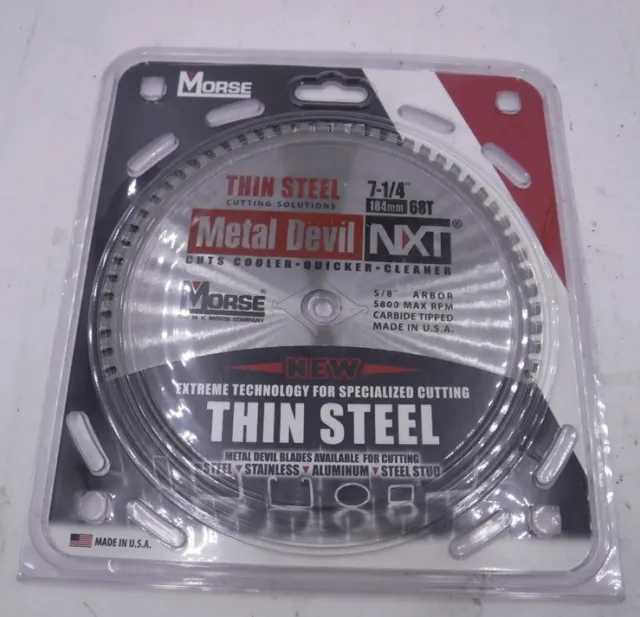 MK Morse Metal Devil NXT 7-1/4" x 5/8" 68T Circular Saw Blade for Thin Steel