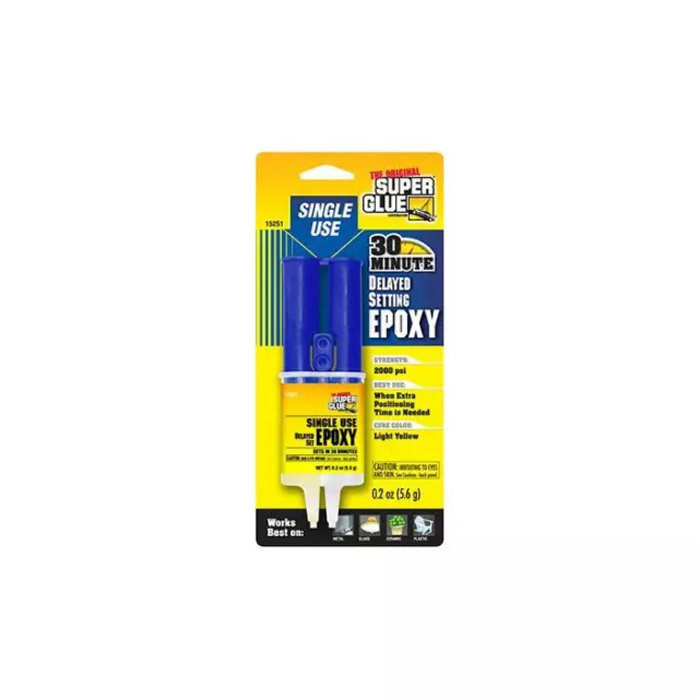 Qty 1 x 1oz Tube The Original Super Glue 30 Minute Delayed Setting Epoxy