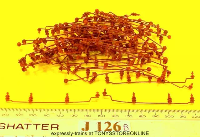 j126b BULK BONUS BUY jouef ho spares 60x roof insulator/insolateur cables brown