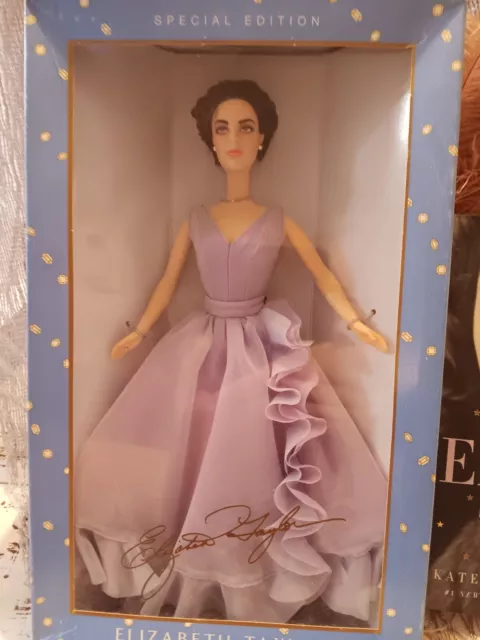 Elizabeth Taylor Barbie doll and Authorized Biography Book