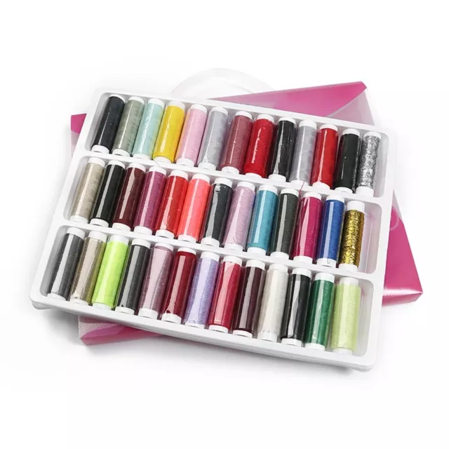 Nuevo hilo de coser hilo de rodar pequeño para hacer usted mismo 39 colores caja de guantes Polye