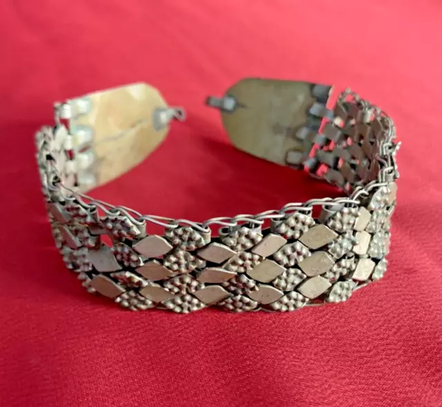 A Genuine Rare Ancient Silver Decorated Viking Chaine Bracelet Artifact