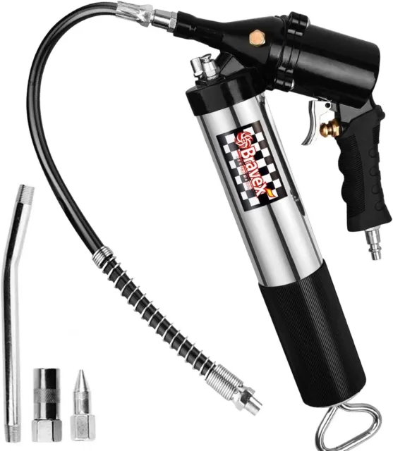 Bravex Professional Pneumatic Automatic Grease Gun, Continuous Cycle 6000 PSI