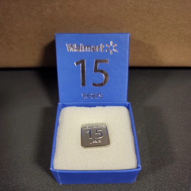 WALMART ASSOCIATE 15 Years of Service Lapel Pin Back Tie Tack Sam
