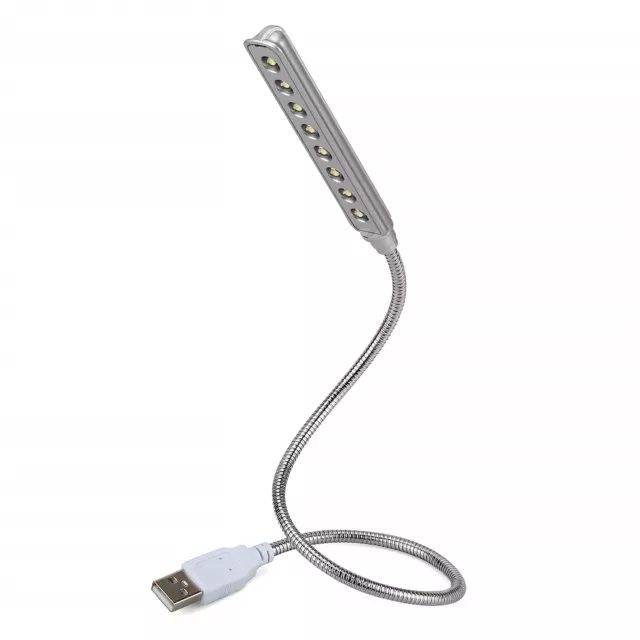 USB LED Keyboard Lamp Flexible Gooseneck Laptop Reading Light MAC Chromebook