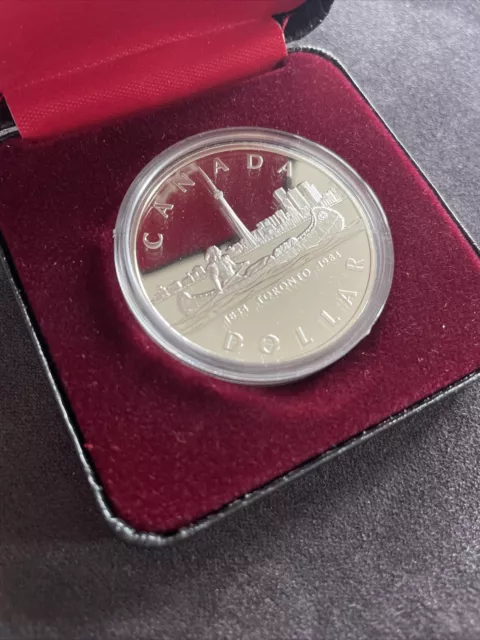 Canada Dollar Kanada 1984 Toronto - Silber Münze in einem Etui