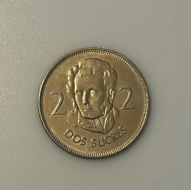 ECUADOR 2 Sucres 1973 Great Coin Uncirculated