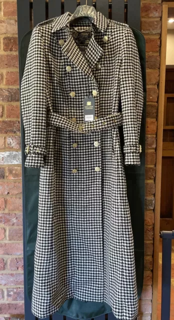 Holland Cooper Houndstooth Trench Coat BNWT UK 14 RRP £849 ASO Amanda Holden