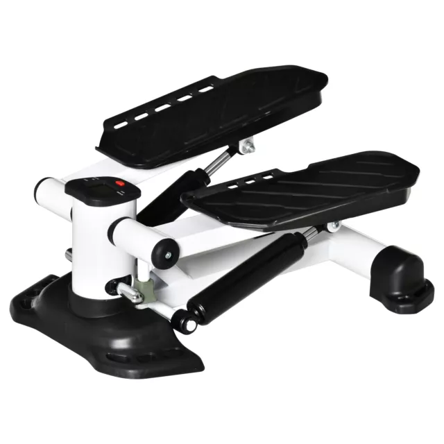 Mini Stepper Heimtrainer LCD-Bildschirm Metall ABS Weiß+Schwarz