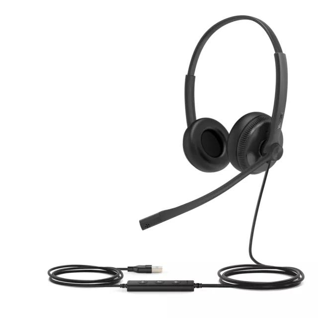 Headphones Yealink Uh34 Dual Uc Black NEW