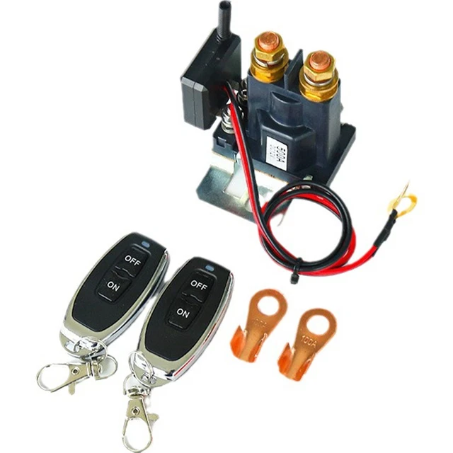 CAR BATTERY DISCONNECT Switch Cut Off Isolator Relay W/2 Wireless