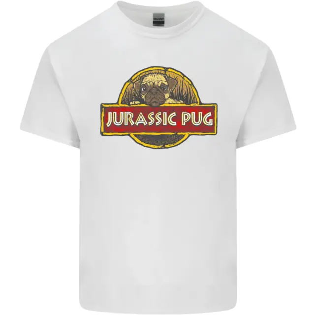 T-shirt top parodia film per cani Jurassic Pug parodia da uomo cotone 2