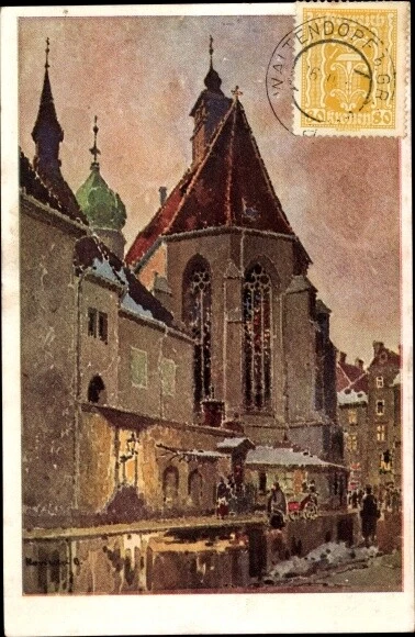 Künstler Ak Konrad, Graz Steiermark, Kirche am Franziskanerplatz,... - 3676586