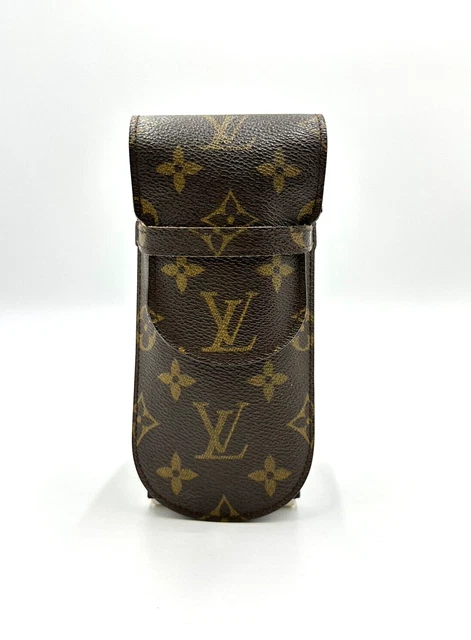 used LOUIS VUITTON Eyeglass case monogram etailleunet mule brown M62970 7768