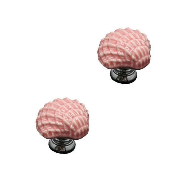 4 Pcs Shoe Cabinet Knobs Shell Drawer Handles Dresser Drawer Pulls Bookcase 2