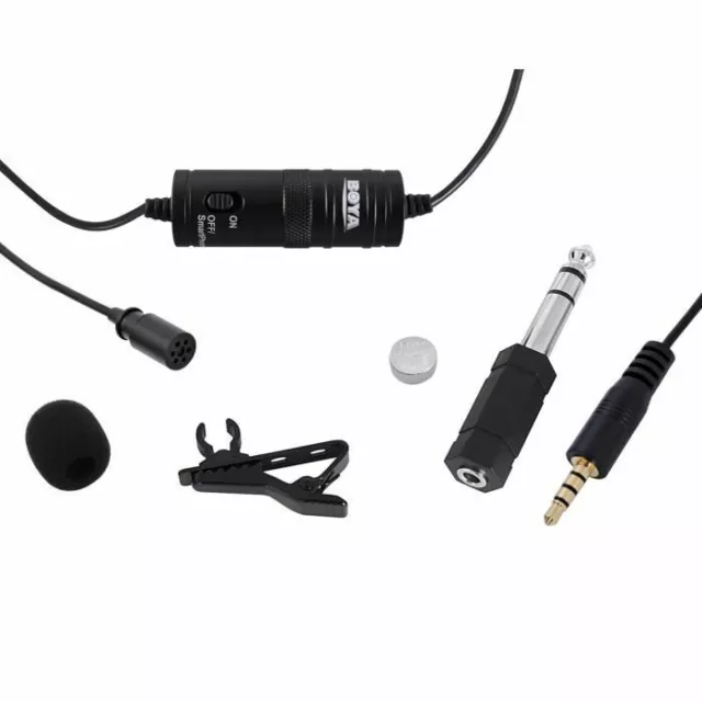 BOYA BY-M1 Microphone Cravate Audio, Micro Stéréo Omnidirectionnel avec Câble 3