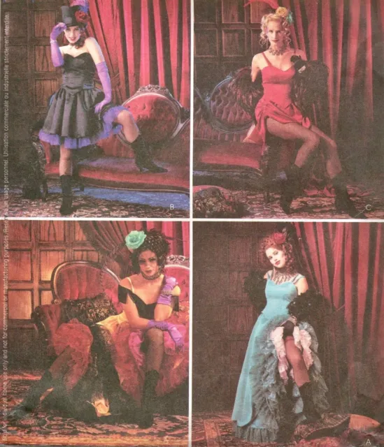 McCall's 3674 FF Sewing Pattern Can-Can Dancer Burlesque Saloon Girl Women 6-12