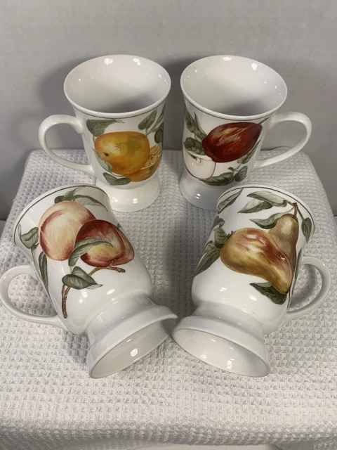 AMERICAN ATELIER -BLOSSOM Breeze- #5014 Mugs (3) Peach Apple Pear Orange  VGC $19.95 - PicClick CA