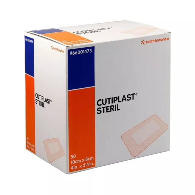 Cutiplast Steril Wound Dressing Adhesive Gauze 10cm x 8cm - Pack of 50 UK Seller