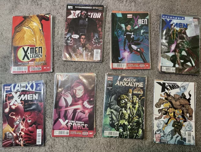 Lot Of 74 Marvel X-Men Legacy Comics X-factor Uncanny A Vs X