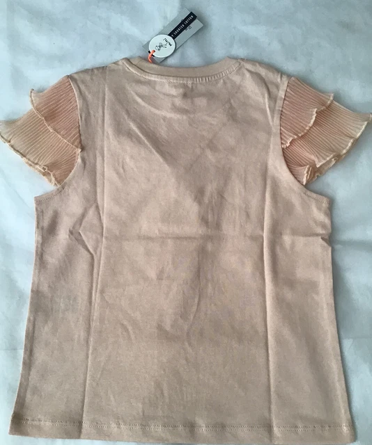 River island mini girls aged 3-4 years beige plisse cycling shorts set BNWT 5