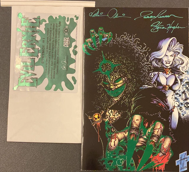 Evil Ernie Revenge #1 Green Foil Ltd 4000 Signed Pulido Jenson Highes Coa Nm