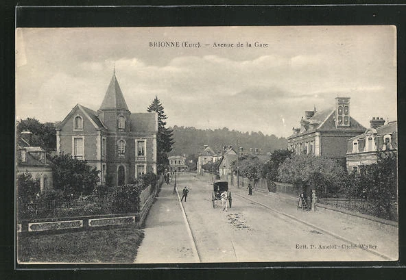 CPA Brionne, Avenue de la Gare