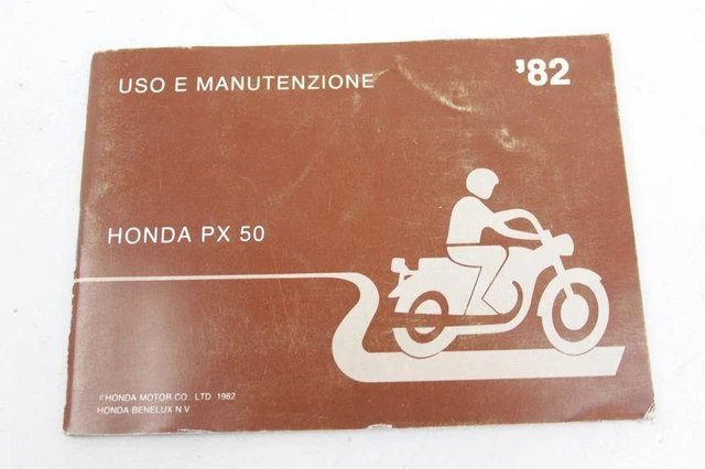 Manuale Uso E Manutenzione Honda Px 50 1982 Libretto Originale Italiano
