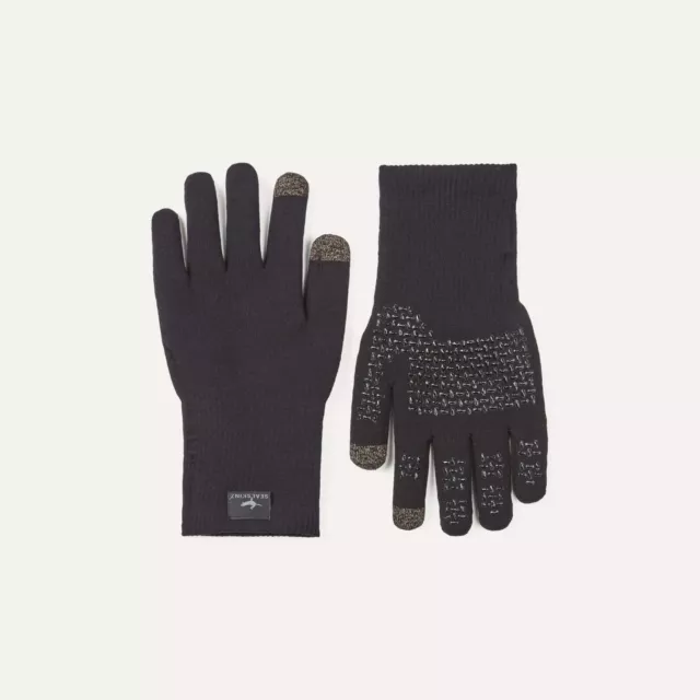 Sealskinz Waterproof All Weather Ultra Grip Knitted Glove - Black