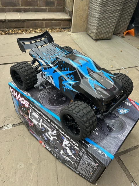 FTX KHAOS 1/10 Brushless 4WD Truggy RTR 3S LiPo Charger Blue FTX5564P ...