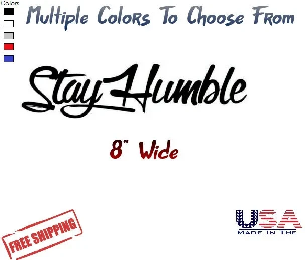 Racing Stickers Funny 'Stay Humble' Car Window Decal - Honda JDM