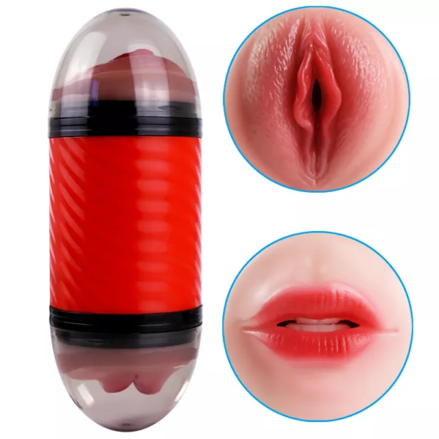 Male-Masturbator-Realistic-Pussy-Vagina & Mouth-Masturbation-Cup-Sex-Tools