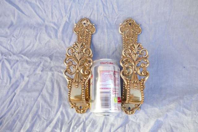 Vintage Pair Curtain Tie Back/Drape Overs Gilt Brass Italian Mid To Late Century 2