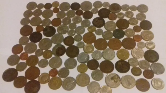 coin collection 113 coins uk,swiss,german,canada,irish,south africa,italy,norway 2