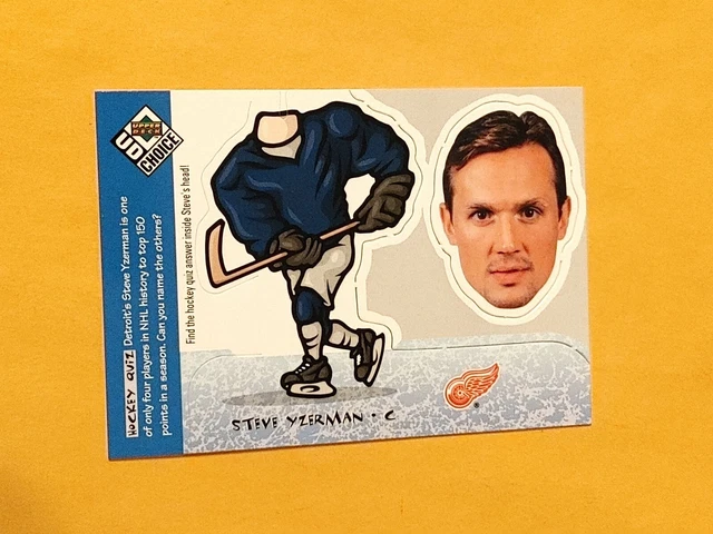 1998-99 UD Choice Hockey Bobblehead Insert #BH27 Steve Yzerman Detroit Red Wings