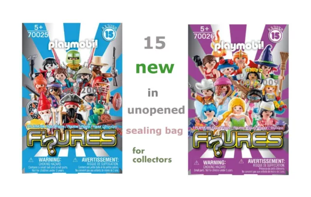 Playmobil  70025 70026  Mystery Figures Serie 15 New In Unopened Sealing Bag