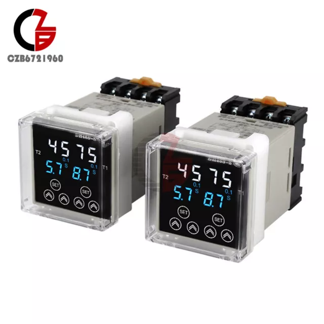 DH48S Digital Delay Time Relay Smart Precision Programmable Cycle w/Socket Base