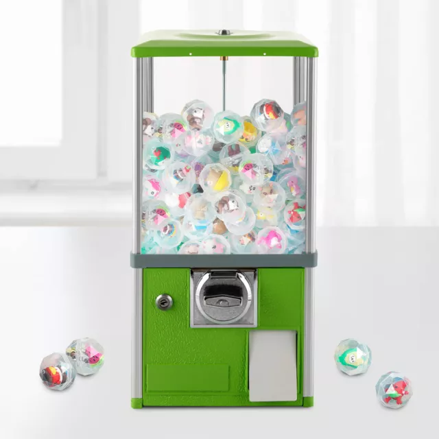 Gumball Machine Toy Candy Vending Machine 800 Coins w/key for 3-5.5cm Gadgets US