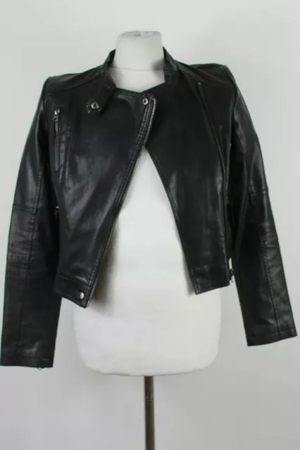 Womens Topshop Black Jacket size Uk 10  WL