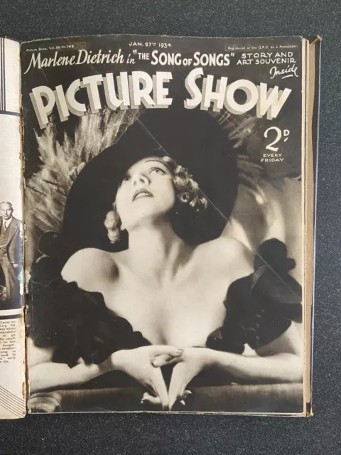 Bound Volume Picture Show Magazine - Film - 8 Issues -1934 - Greta Garbo/Harlow